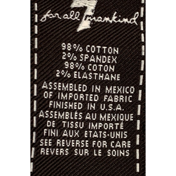 7 For All Mankind Jeans Womens  Size 28 Patchwork Blue Denim Distressed Jeans - Picture 8 of 10